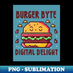 Pixel Burger - Decorative Sublimation PNG File