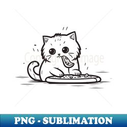 PizzaTime Cat - PNG Transparent Digital Download File for Sublimation