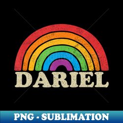 Dariel - Retro Rainbow Flag Vintage-Style - Signature Sublimation PNG File