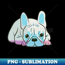 Frenchie Lying down illustration - Modern Sublimation PNG File