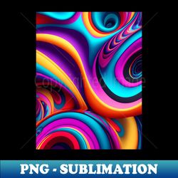 psychedelic trippy vibrant trendy color 3d pattern - artistic sublimation digital file