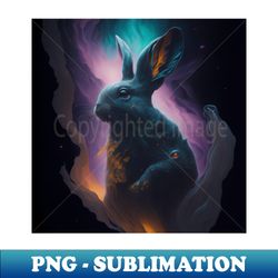 Trippy Space Bunny - Elegant Sublimation PNG Download