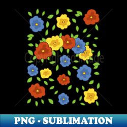 All color vintage flowers - PNG Transparent Sublimation Design
