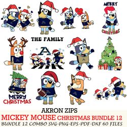 Alabama Crimson Tide bundle 12 zip Bluey Christmas Cut files,for Cricut,SVG EPS PNG DXF,instant download