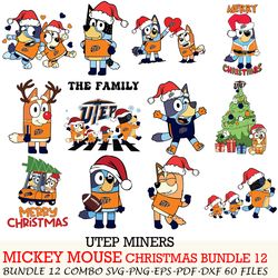 Auburn Tigers bundle 12 zip Bluey Christmas Cut files,for Cricut,SVG EPS PNG DXF,instant download