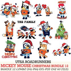 Kansas Jayhawks bundle 12 zip Bluey Christmas Cut files,for Cricut,SVG EPS PNG DXF,instant download