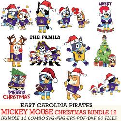 Pittsburgh Panthers bundle 12 zip Bluey Christmas Cut files,for Cricut,SVG EPS PNG DXF,instant download