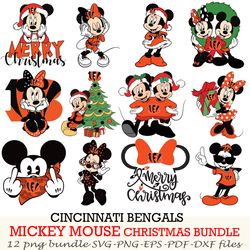 Louisiana Tech Bulldogs bundle 12 zip Mickey Christmas Cut files,SVG EPS PNG DXF,instant download,Digital Download