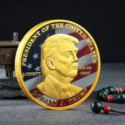 1Pcs Celebrate Trump's 2024 Revenge Tour with this American Eagle Commemorative Coin CollectibleCoin, USA election trum