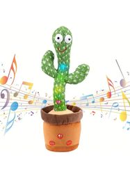 1pc-Dancing Talking Cactus Toys For Baby Boys And Girls, Singing Mimicking Recording Repeating What You Say Sunny Cactus