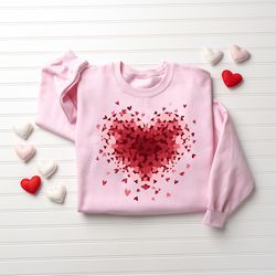 Valentines Day Sweatshirt, Hearts Sweatshirt, Love Sweatshirt, Valentines Day Shirt, Womens Valentines Sweatshirt, Retro