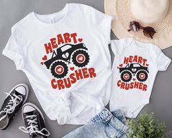 Heart Crusher Shirt, Truck Valentines Day Shirt, Heart Crusher Valentines Shirt, Valentines Day Gift, Monster Truck Shir