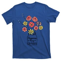 Happiness Is Being A Granny Flower Mother Day Gift T-Shirt