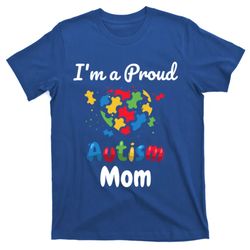 Im A Proud Autism Mom Mother Mommy Heart Gift T-Shirt