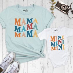 mama mini shirt, mommy and me shirt, mom matching shirts, mom and baby shirt, mothers day gift, boy mom shirt, mom daugh