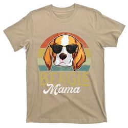 Retro Beagle Mama Funny Mothers Day Dog Mom T-Shirt