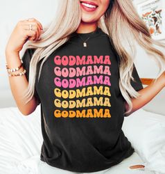 Retro Godmother Shirt for Mothers Day, God Mother Proposal, Godmom Gift, Cute Godmama Gift for Baptism, Godmother Gift f