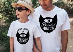 Bearded Daddy and Proud Owner,Funny Dad Shirt, Bearded Dad Shirt, Fathers Day Gift, Father and Son Dads with Beards Shir