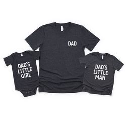 Dad and Little Man, Dad and Daddys Girl matching shirt set, Dad and Little Man Shirts, Fathers Day Matching Shirts, Fath
