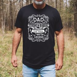 Dad No 1 The Man The Myth The Legend, Super Hero Dad Shirt, Fathers Day Gift Box, Father Sweatshirt, Cool Father Tee, Fa