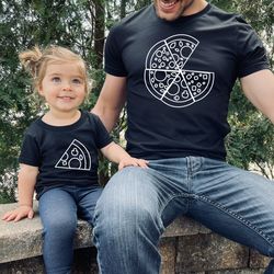 pizza and slice, dad and son matching shirt, dad and baby gift, dad and me shirt, pizza shirts gift, fathers day matchin