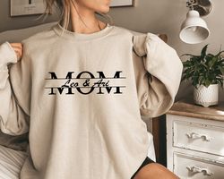 Custom Mama Sweatshirt with  Name on Sleeve, Personalized Mom Sweatshirt, Minimalist Momma Sweater, Christmas Gift for M