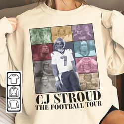 CJ Stroud Houston Football Merch Shirt, CJ Stroud Vintage 90s Bootleg Sweatshirts, Football American Eras Tour Fan 1811