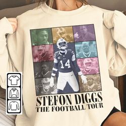 Stefon Diggs Buffalo Football Merch Shirt, Stefon Diggs Vintage 90s Bootleg Sweatshirts, Football American Eras Tour Fan