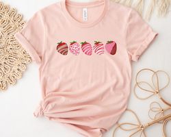 Chocolate Covered Strawberries Shirt, Valentines Day Shirt, Strawberry Shirt, Women Valentines Day Shirt, Heart Shirt, L