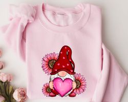 Love Valentine Gnome Sweatshirt, Valentines Day Sweatshirt, Valentines Day Hoodie, Valentines Day Gift, Cute Heart Sweat
