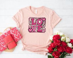 Love Leopard Valentines Day Shirt,Love Shirt,Valentines Love Sublimate  Shirt,Love Shirt  For Women,Gift For Valentines,