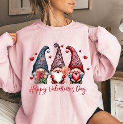 Gnome Sweatshirt, Happy Valentines Day Sweater, Cute Gnomes Sweatshirt, Valentine Sweater, Valentine Sweater, Valentine