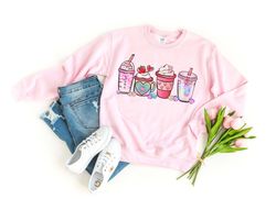 Women Valentines Day Shirt, Valentine Day Gift, Valentine Coffee Sweatshirt, Womens Valentines Day Sweater, Valentines D