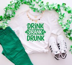 Drink Drank Drunk T-shirt, Saint Patricks Day Shirt, Funny Shenanigans Shirt, Drinking Shirt, Irish Pub Shirt