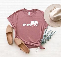 Mama Elephant Shirt, Mama And Baby T-Shirt, Funny Mom Shirt, Animal Lover Tee, Funny Mom Tee, Gift For Mom, Mothers Day