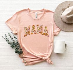 Mama T-Shirt, Fall Flowers Mama Shirt, Floral Retro Mama Shirt, Mama Tee, Mothers Day Shirt Gifts, Gift For Mama, New Mo