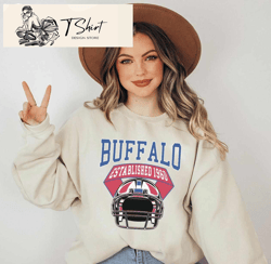 Football Game Day Sweatshirt Buffalo Bills Football Fan Gift - Happy Place for Music Lovers
