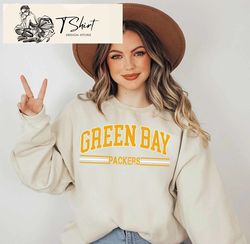 Wisconsin Sweatshirt Green Bay Packers Football Game Day - Happy Place for Music Lovers