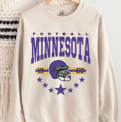 Minnesota Football Sweatshirt, Vintage Style Minnesota Football Crewneck, Football Sweatshirt, Minnesota Vikings Crewnec