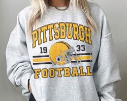 Pittsburgh Steelers Football Sweatshirt Vintage 80s Retro Style Crewneck NFL Trendy Mens Womens Shirt Steelers Fan Gift