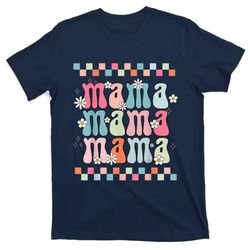 Mothers Day Retro Groovy Mama Matching Family Party Women T-Shirt