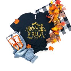 boo yall  shirt, boo shirt, halloween shirt, happy halloween, halloween hat shirt, horror shirt, witch shirt, halloween