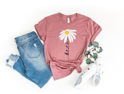 Let it Be Floral Shirt, Daisy Shirt Women,Wildflower Shirt for Women,flower shirt,Mom Birthday Gift,Gift For Her,Daisy G