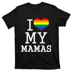 my gay two moms baby clothes i love my mamas mothers day t-shirt