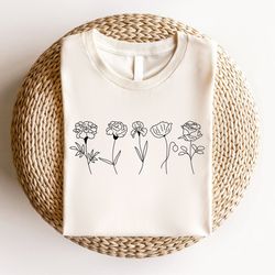 Custom Birth Month Flower Shirt, Mothers Day Shirt, Birthday Flower Shirt, Gift for Mom, New Mom Shirt, Mama Shirt, Moth