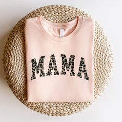 Cute Mama Leopard Shirt, Mothers Day Shirt, Mothers Day Gift, New Mom Gift, Funny Mom Shirt, Mama Shirt, Grandma Shirt,