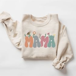 Cute Mama Sweatshirt, Mothers Day Gift,  Gift For Mother, Grandma Sweatshirt, Nana Shirt, Mom Hoodie, Mama Crewneck, New