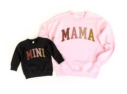 Matching Mama and Mini Christmas Sweatshirt, Mama Sweatshirt, Mommy and Me Outfit, Christmas Sweatshirt, Womens Holiday
