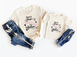 First Mothers Day shirts - matching mom and baby shirt and bodysuit set - our first mothers day together matching shirt