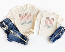 Groovy Mama  Mini Shirt, Mommy And Me Outfits, New Mom To Be, Custom Matching Ma Son Daughter Shirts, Kid Baby Unisex Gr